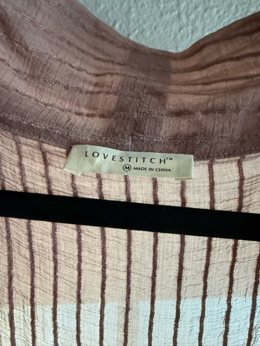 Lovestitch blush pink striped blouse - Picture 3 of 3